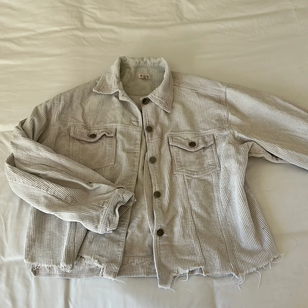 Light pink corduroy jacket - Size L - Picture 2 of 4